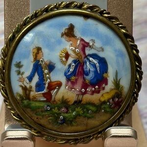 Limoges Made in France • VTG Courtship Brooch